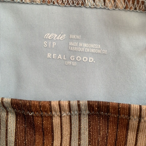 Aerie Striped Glitter Swimsuit - Picture 3 of 5